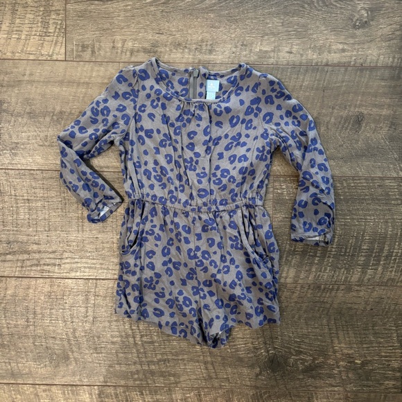 GAP Other - Baby GAP Blue and Gray Leopard Print Romper